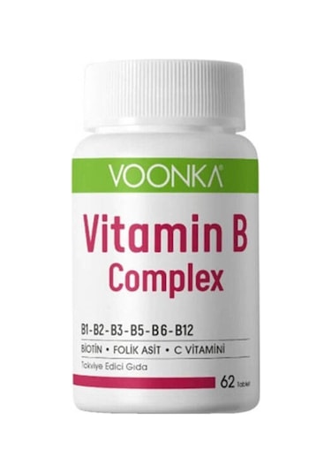 Voonka Vitamin B Complex 62 Tablet B Vitamini Desteği