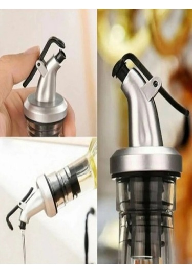 Mucit Home 1 Adet Damlatmaz Kapaklı Şişe Tıpası Sızdırmaz Yağdanlık Ucu Kapağı Tıpası Yağ Şişesi Başlığı Gri