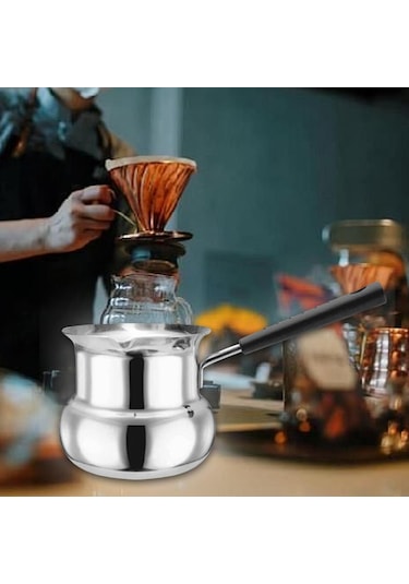 Homyl Kahve Potu Çaydanlık Süt Isıtma Lezzetli Günlük Gümüş