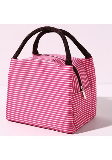 Pembe Kadın Erkek İçin Öğle Yemeği Çantaları Öğle Yemeği İçin Yalıtımlı Öğle Yemeği Kutusu Pembe