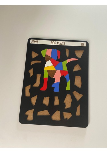 Dog Sevimli Köpek Çocuklara Özel Yapboz Tablo