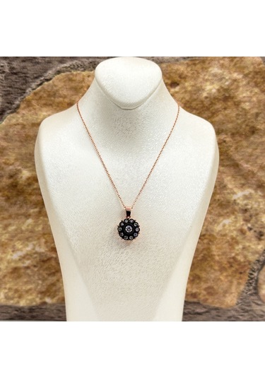 Elmas Montür Rosegold Gül Modeli Gümüş Set Takım Rose Gold