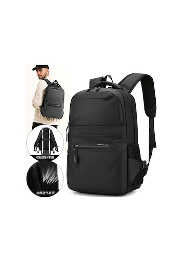 Ebitda 3419 Öğrenci Seyahat Sırt Çantası, Su Geçirmez Naylon, Koyu Mavi, 42x16x29 Cm, Erkek Koyu Mavi