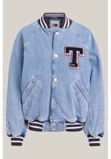 Tommy Hilfiger Kadın Letterman Denim Ceket Denim