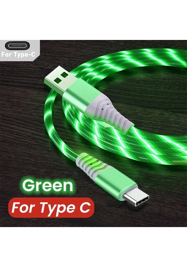 Snapbuy100w Led Parlayan Usb C Kablo Huawei Xiaomi Samsung Uyumlu Hızlı Şarjgökyüzü Mavi1m