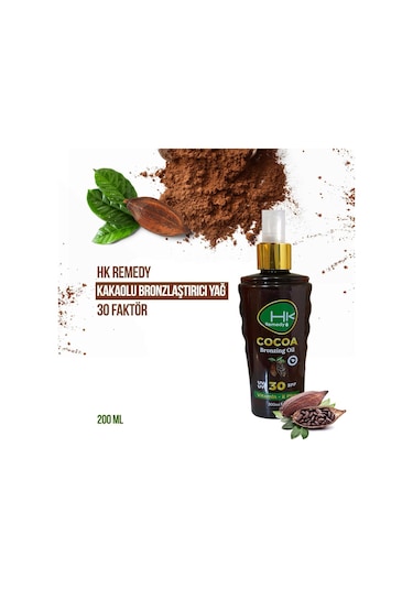 Hk Remedy Sun Kakao Bronzlaştırıcı Yağ SPF30 200 ML