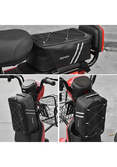 Padalink 7l Ergonomik Bisiklet Bagaj Çantası: Yağmurluklu, Siyah Polyester, Konforlu Seyahat İçin Tasarlanmış Çok Renkli