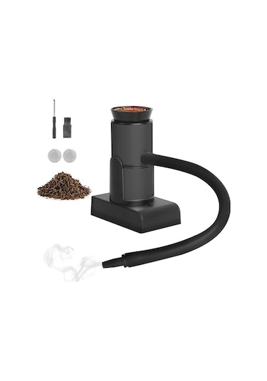 Ebitda Portatif Duman Enjeksiyonu Mutfak Smoker Kiti İçecekler Gıdalar Kokteyl Smokerı Kamp Bbq Piknik İçin Siyah Siyah