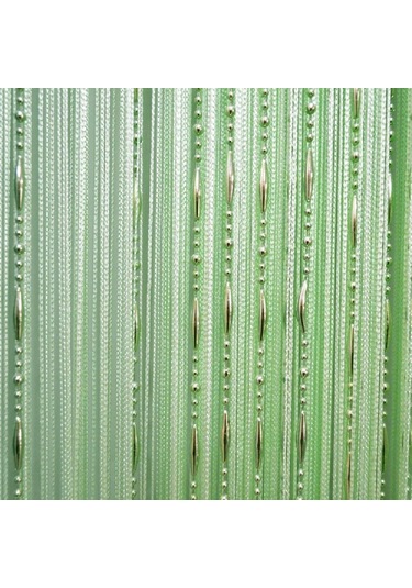 1mx2m Dekoratif Damla Zincir Boncuk Pencere Kapı Perdesi Perde İpi Kapı Oda Bölücü Yeşil