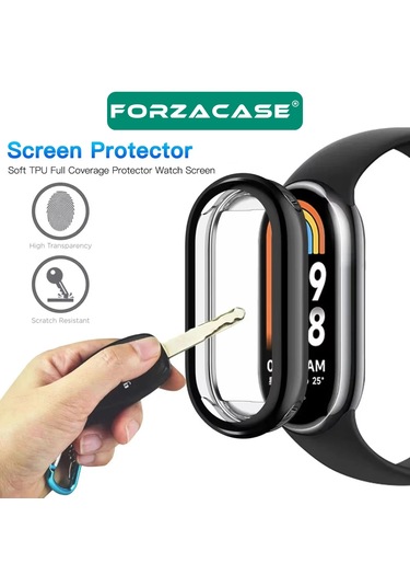 Forzacase Xiaomi Smart Band 10 İle Uyumlu Önü Kapalı Ekran Korumalı Silikon Kılıf - Fc010
