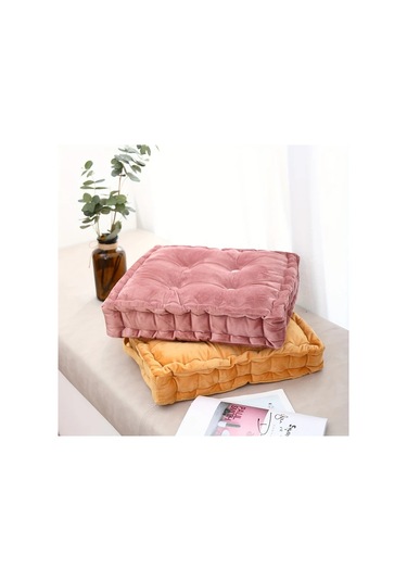 Elmpaly Mavi Kare Puşide Tüm Mevsimler Meditasyon Minderi Mavi