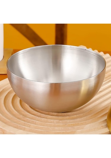 Tenfowee 304 Paslanmaz Çelik 2'li Kase Seti: 15cm Ve 20cm, Salata, Karıştırma, Servis İçin, Lavabo Güvenli