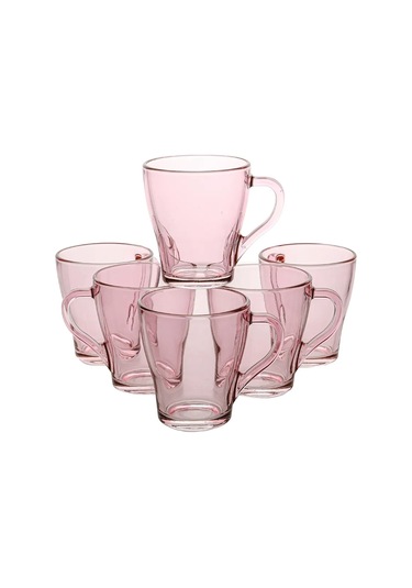 Osz Cam Çay Bardağı Seti, 6 Parça, 250 Ml 276726486 Pembe