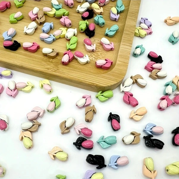 Trendooze 5 Adet Çok Renkli Boncuk Lale Yıldız Dizisi Dıy Bileklik Kolye Anahtarlık