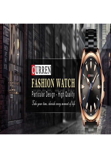 Curren Erkek Kuvars İş Moda Saati Paslanmaz Çelik Kayış Basit Yaratıcı Kol Saati İş Tarih Parti Hediyesi Diğer