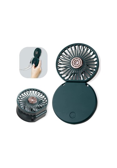El Fanı, Portatif Boyun Fanı, Katlanır Fan 2974 Yeşil