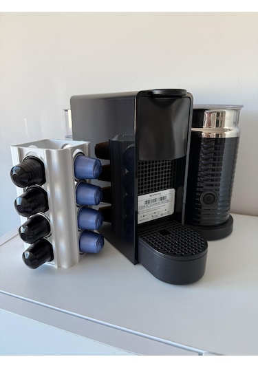 Kapsül Kahve Tutucu Dekoratif Standı 16 Kapasiteli Nespresso Beyaz Mat