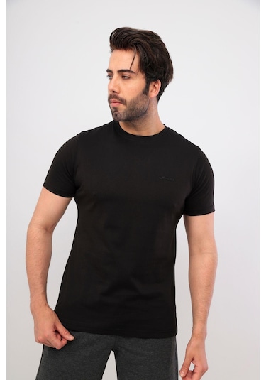 Fore Sport Erkek Bisiklet Yaka T-shirt Siyah