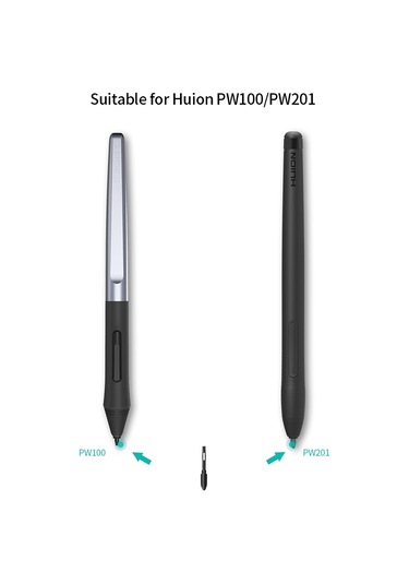 Vkemall Huion Pn04 Uçlu Kalem Uçları - 10 Adet Siyah Pw100/pw201 Uyumlu Optik