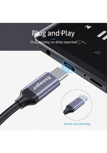 Jms Essager Usb Tip-c - 3,5 Mm Jack Dişi Adaptör Kulaklık Xiaomi Samsung Huawei Uyumlu