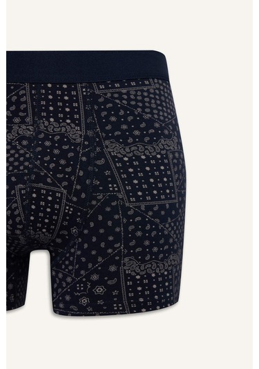 Defacto Regular Fit Şal Desenli 3lü Boxer C3883ax25wnbk81 Siyah-bk81
