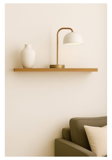 Yankı-BYEG 50 cm safir Meşe Mdf Gizli Bağlantı Duvar Rafı