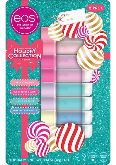 Eos Lip Balm Holiday Collection Dudak Balsamı Çeşit Paketi 8 Adet