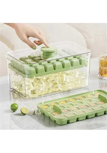 Didadodo Yeşil Buz Kalıbı Kutusu Küçük Kap Ve Buz Yapıcı Yeşil Yeşil Yeşil