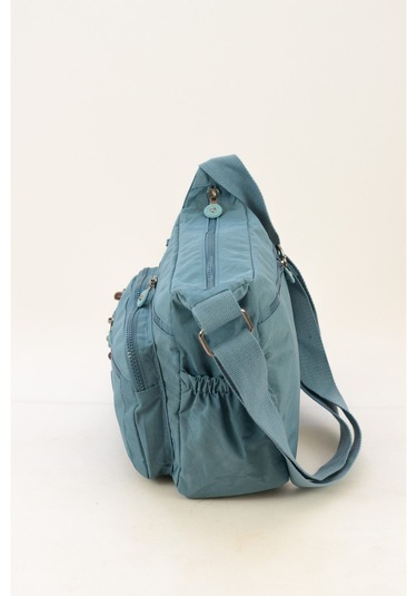 Krinkıl / Klinkır Su Geçirmez Kumaş Çok Gözlü Çapraz Kol Ve Omuz Postacı Çantası Indigo Mavi 5835 Mavi