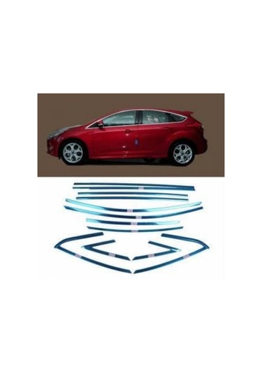 Ford Focus 3 Hb Krom Cam Çerçeve Çıtası 2012-2015 Arası