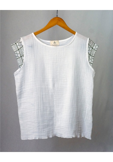 Süper Hafif %100 Pamuk 2 Katlı Müslin Şort - Tişört İkili Takım Pijama Gots Sertifikalı Haki