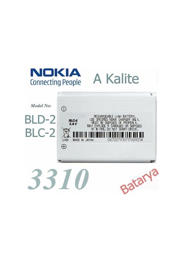 Nokia Bld-2 Blc-2 Batarya 3310 3330 3350 3410 3510 35...