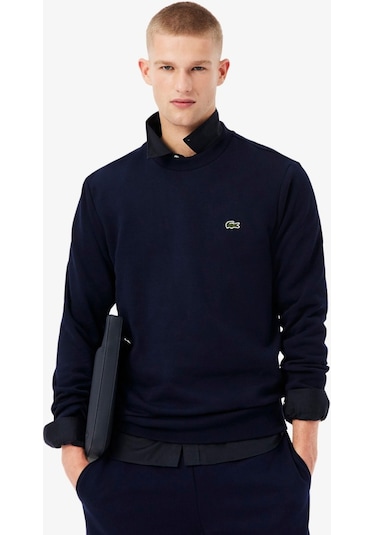 Lacoste Erkek Regular Fit Bisiklet Yaka Sweatshirt Lacivert