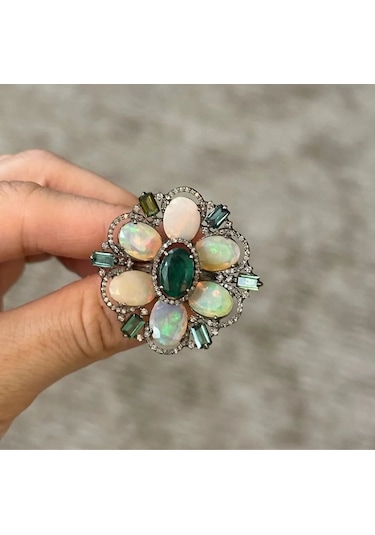 Allahverdi Türkmen Zümrüt Opal Yüzük 131