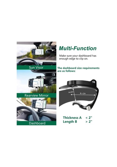 Liangmei 360 Derece Rotasyon Araç Telefonu Tutucu Standı