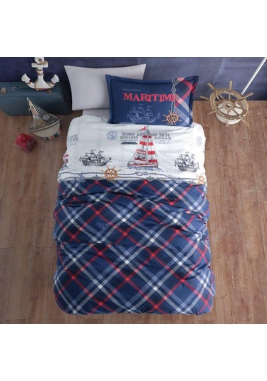 Clasy Ranforce Nevresim Takımı Tek Kişilik Maritime V1 Lacivert