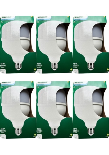 6 Adet Sylvania 45w 6500k Beyaz Işık E27 Duylu Kalın Duy Torch Led Ampul