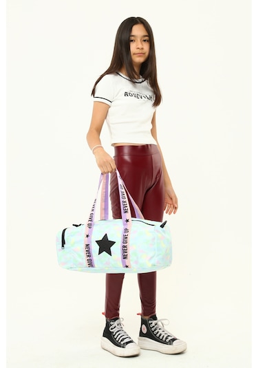 Icone Kız Çocuk Yıldız Baskılı Spor Çantası Çok Renkli