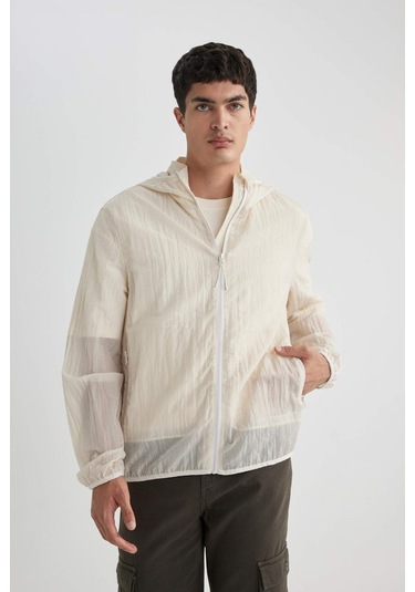 DeFacto Regular Fit Kapüşonlu Yağmurluk Fermuarlı Cepli - B5588AX24SPER42