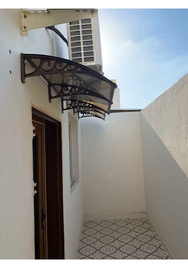 Plastik Ayak 6mm Levhalı Pratik Sundurma Kanopi 100x150 Cm Siyah