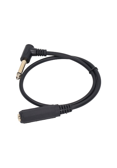 Yaleker 0.5m Uzunlukta 6.35mm Mono Mikrofon Adaptörü - 90 Açı Erkekden Dişeye Ses Kablosu, Kaliteli Sinyal Aktarımı, Çoklu Cihaz Uyumlu Gitar, Enstrüman, Hoparlör