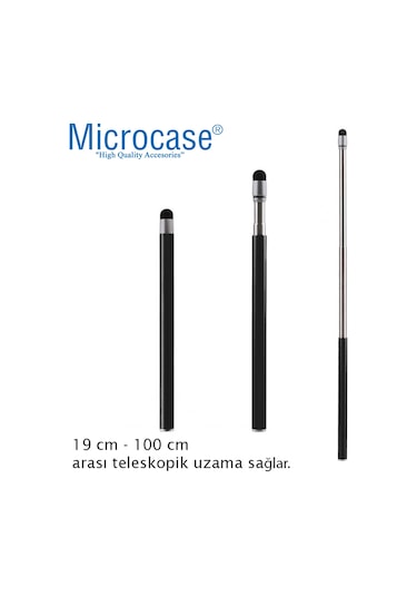 Teleskopik Stylus Akıllı Tahta Sunum Kalemi 100 cm AL3458 Siyah