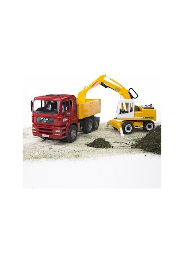 Man Damperli Kamyon ve Liebherr Ekskavatör