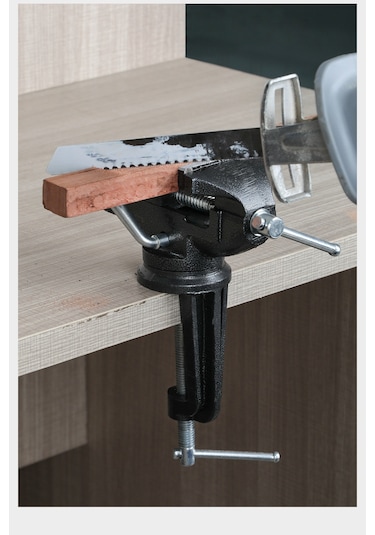 Steiner 60 Mm Dönerli Örslü Mini Masa Ve Tezgah Mengenesi Siyah