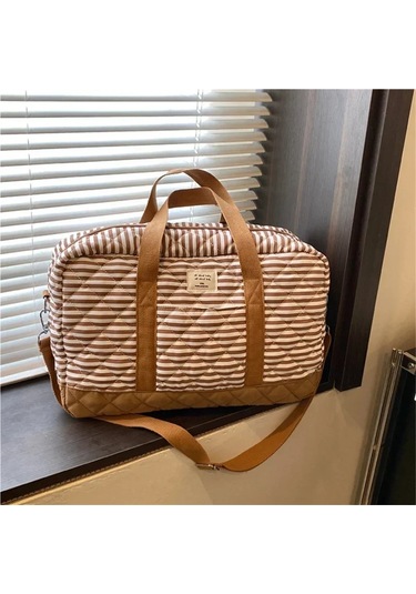 Jialan Anne Çantaları Annelik Hastane Çantası Büyük Kapitone Kahverengi