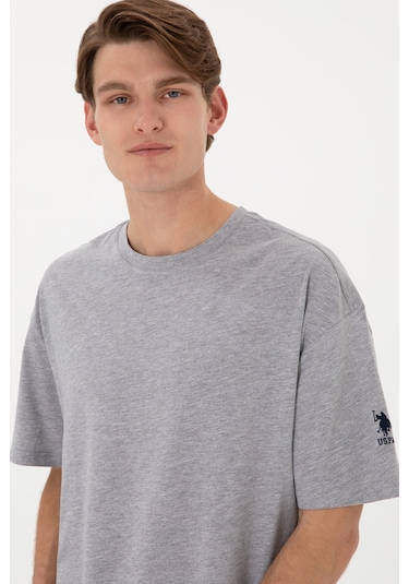 U.S. Polo Assn. Erkek Long Fit Bisiklet Yaka Gri Melanj Basic Tişört 50305988-VR086 U.S. Polo Assn. Erkek Long Fit Bisiklet Yaka Gri Melanj Basic Tişört 50305988-VR086