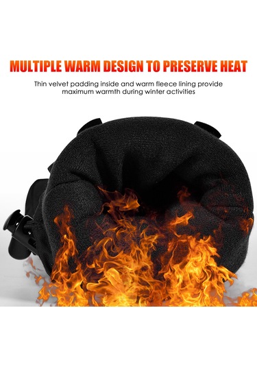 Wezone Kış Sporları İçin Dokunmatik Ekran Uyumlu Su Geçirmez Eldivenler Gri L Beden Gri