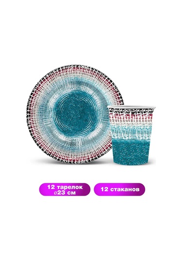 Nd Plej Tek Kullanımlık Çatal Bıçak Takımı Tabaklar Ve Bardaklar, Seramik Mavi. 445209062 100 adet