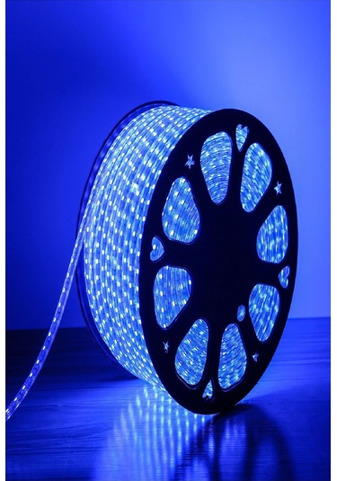 Flexible Strip Hortum Şerit Led Işık - 220 Volt Mavi 2 Metre