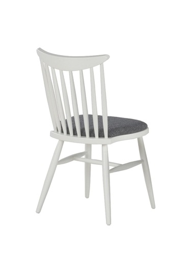 Ashbourne Ahşap Yemek Sandalyesi Beyaz - Gri